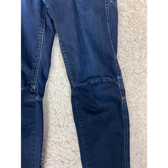 G-Star Raw Jeans Mens 32x32 Blue Distressed Biker Moto Dark Wash Button Fly - Picture 6 of 14